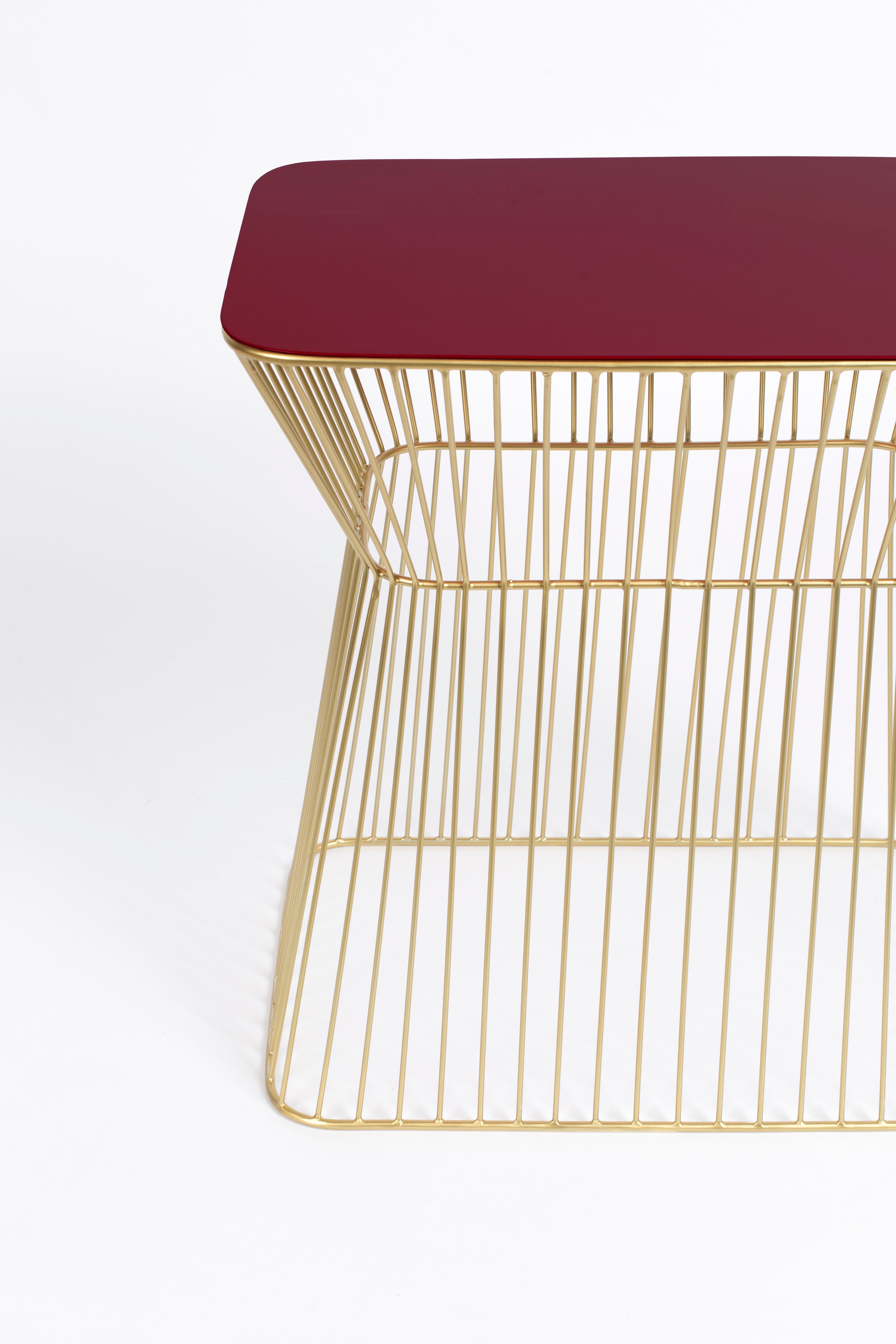 Bold Monkey No Offence Wine Red Side Table